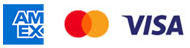 We Accept Amex, Mastercard and Visa